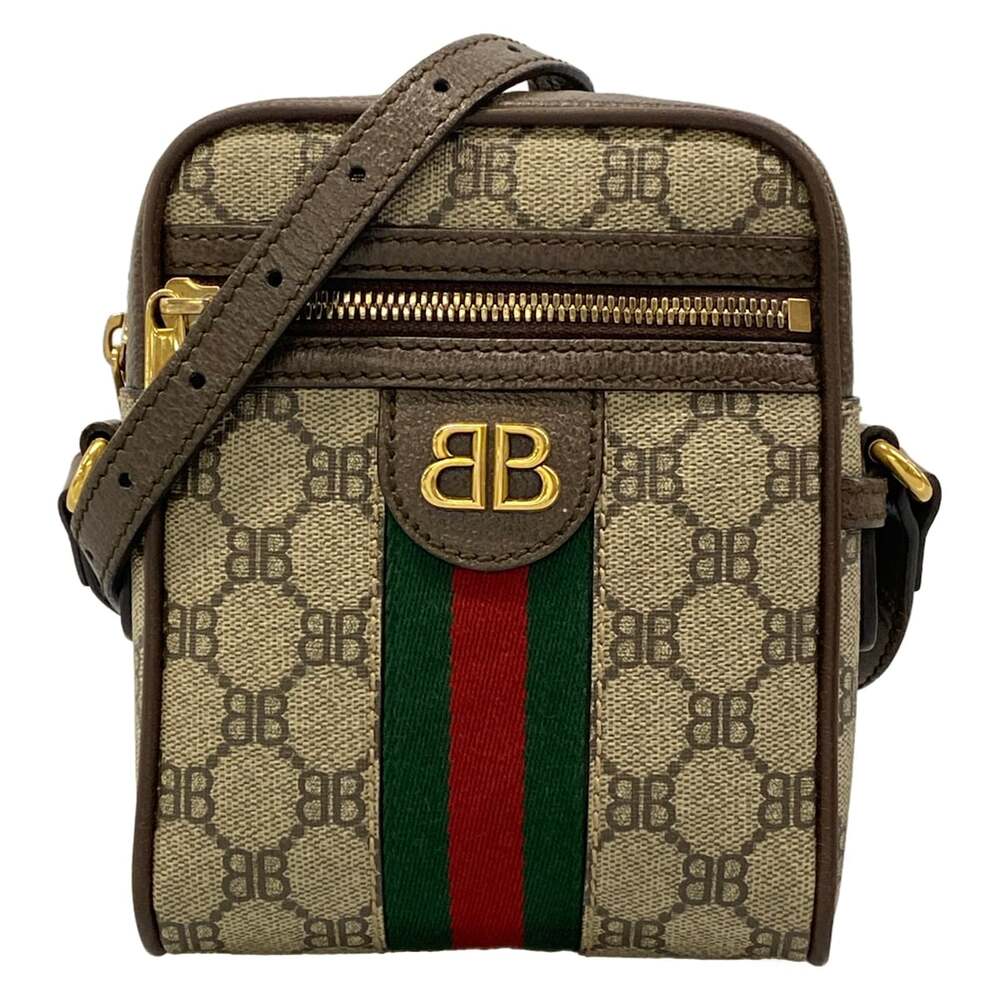 Gucci The Hacker Project Shoulder Bag 680129 Beige Brown PVC Leather